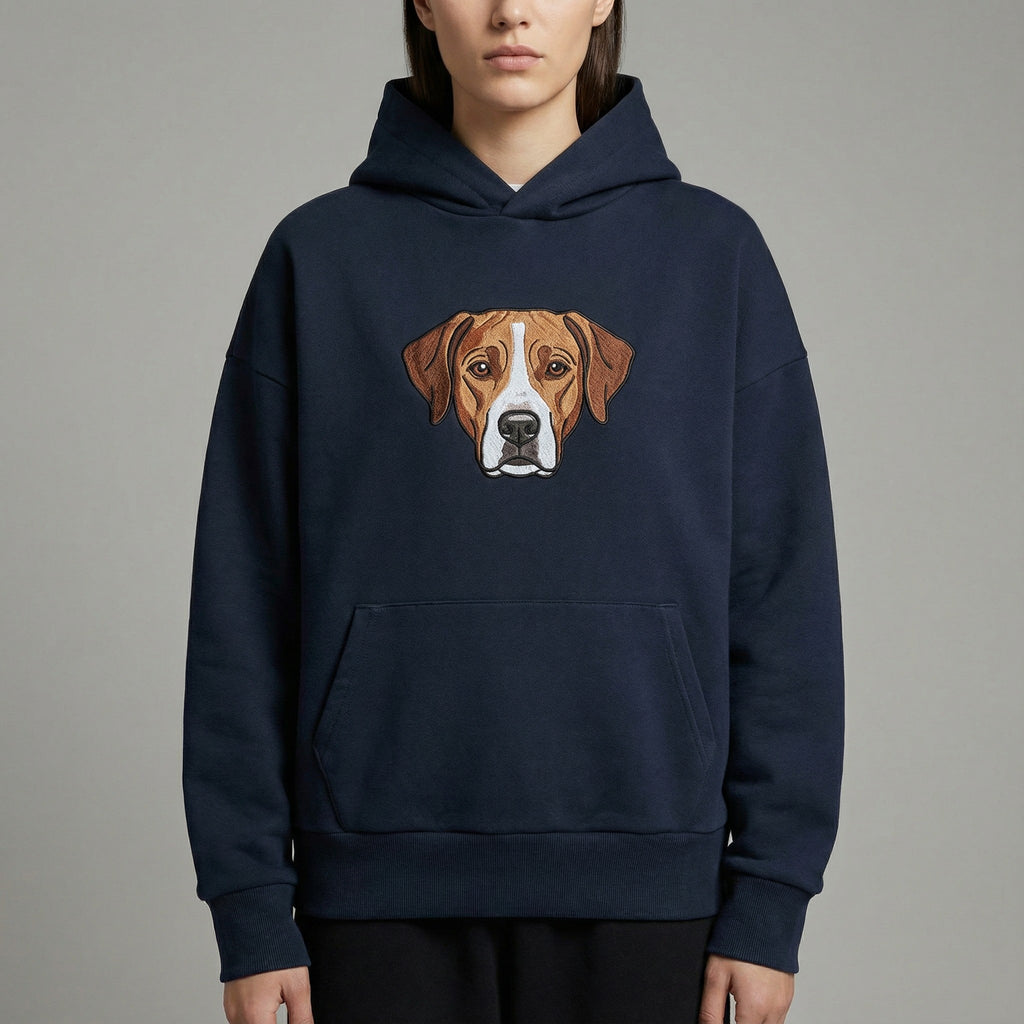 Bluza Oversize Unisex z kapturem z dużym haftem pupila