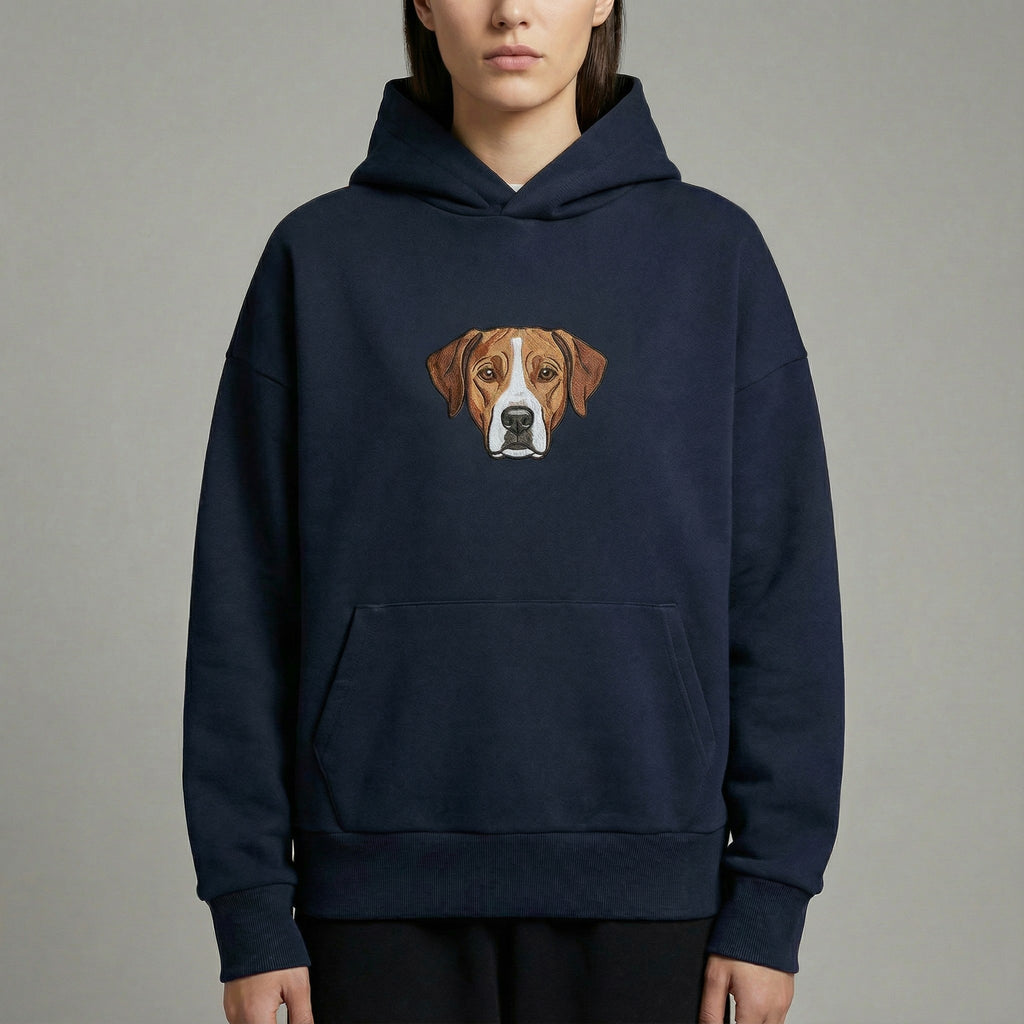 Bluza Oversize Unisex z kapturem z dużym haftem pupila