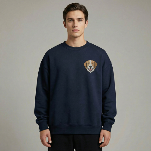 Bluza Oversize Unisex z małym haftem pupila