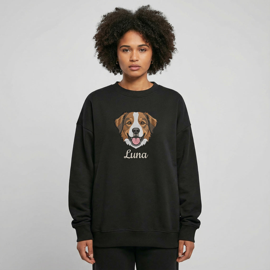 Bluza Oversize Unisex z dużym haftem pupila