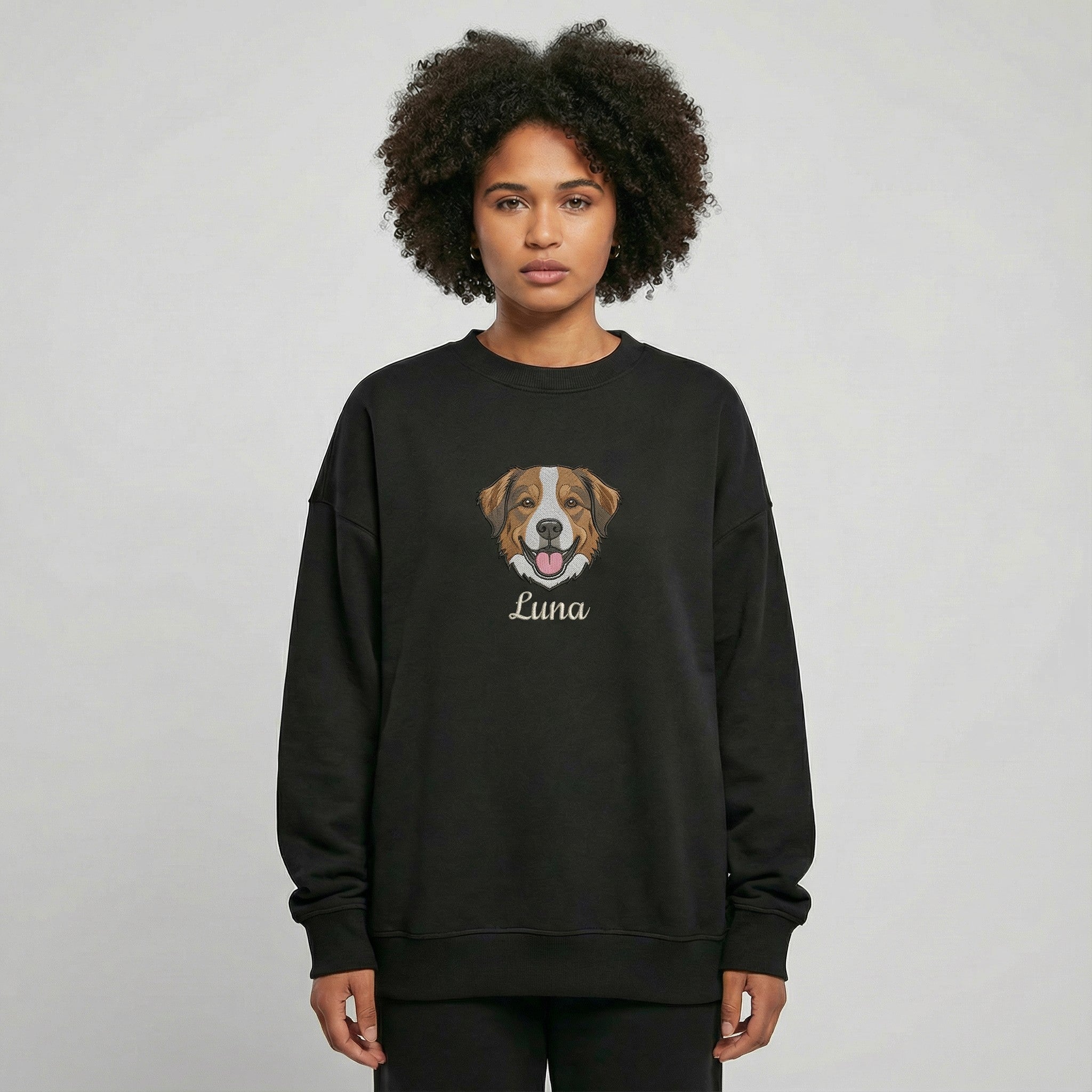 Bluza Oversize Unisex z dużym haftem pupila