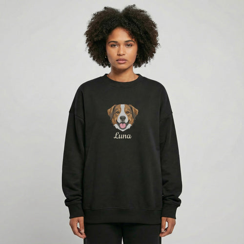 Bluza Oversize Unisex z dużym haftem pupila