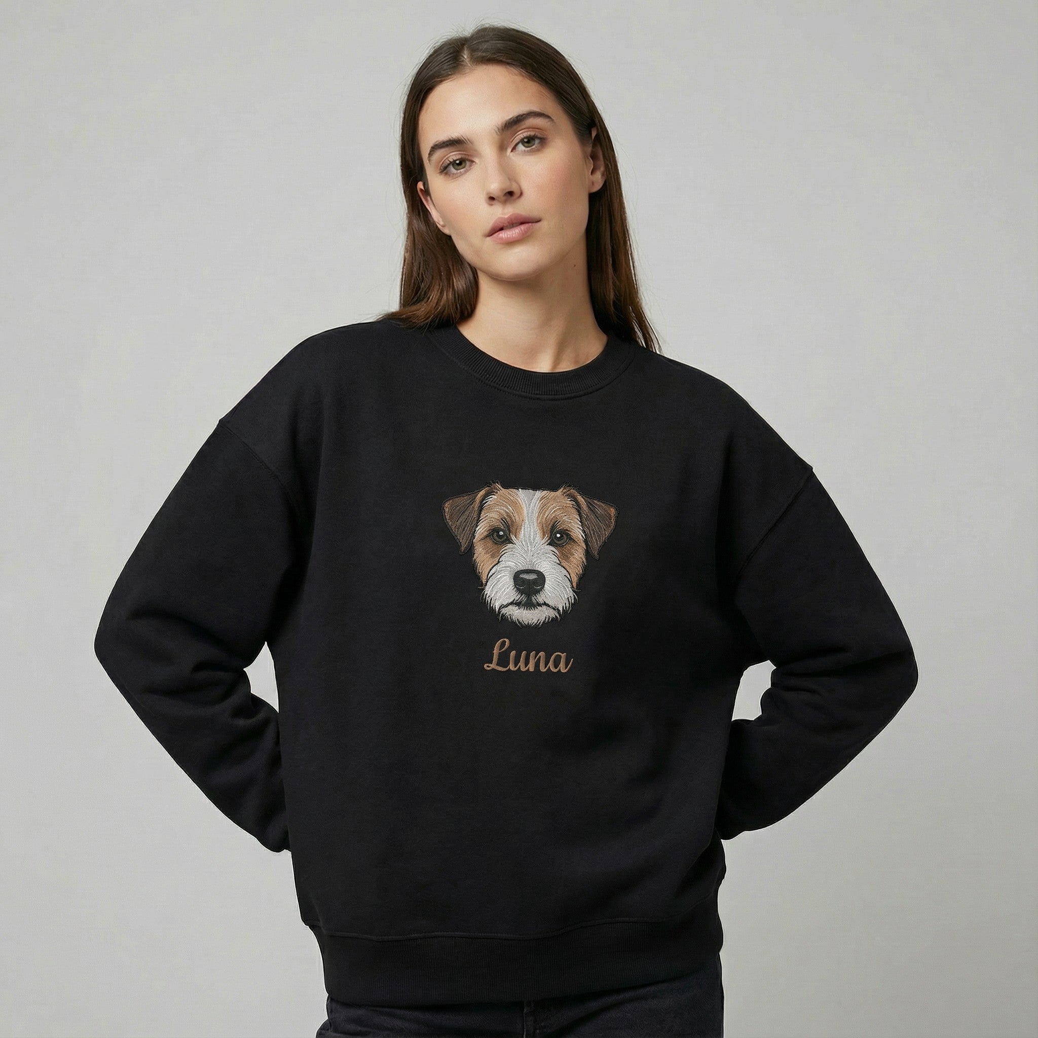 Bluza Oversize Unisex z dużym haftem pupila