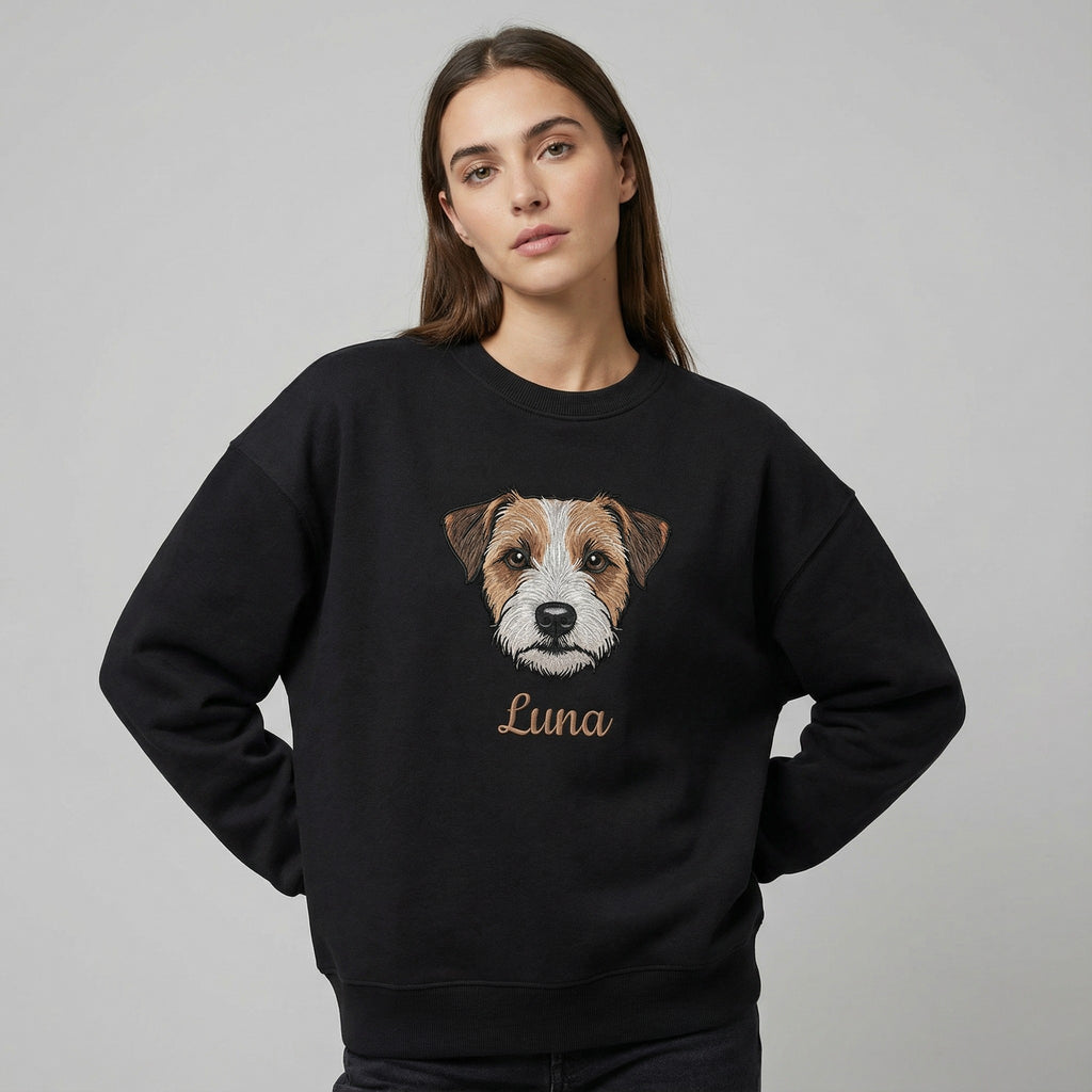 Bluza Oversize Unisex z dużym haftem pupila