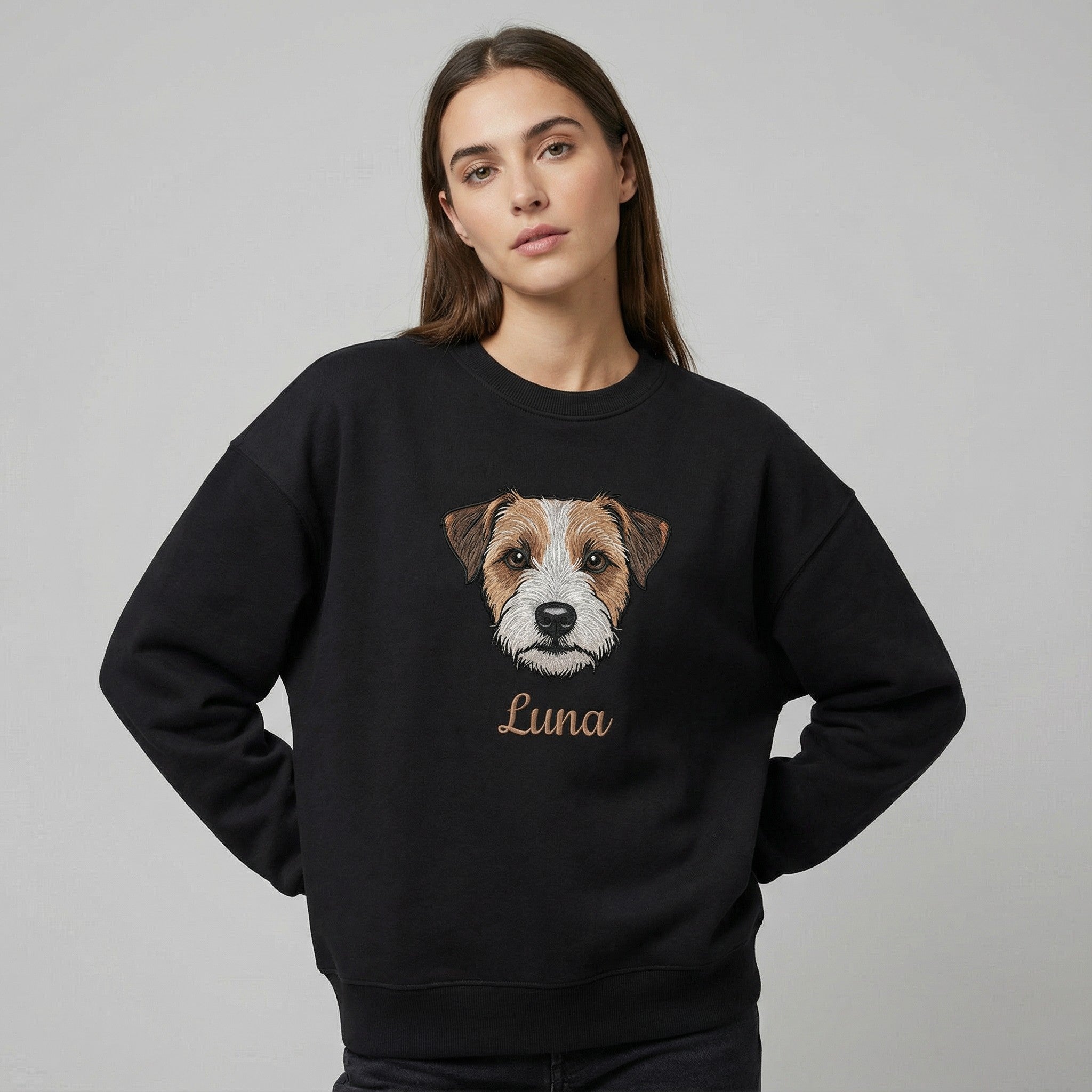 Bluza Oversize Unisex z dużym haftem pupila