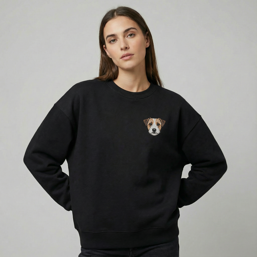 Bluza Oversize Unisex z małym haftem pupila